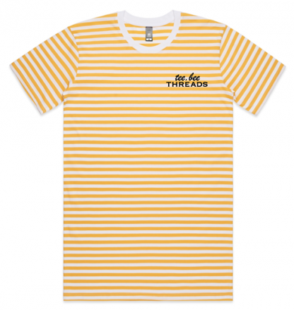 yellow black striped shirt cartoon characters